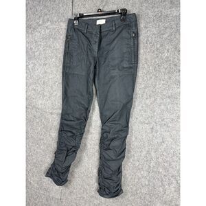 3.1 Phillip Lim Pants Women's 6 Gray Zip Pockets Pleated Tapered Cotton Blend